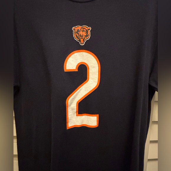 Chicago Bears T-Shirt DJ Moore #2 NFL Team Apparel Men Medium Navy Blue Football - Picture 7 of 8